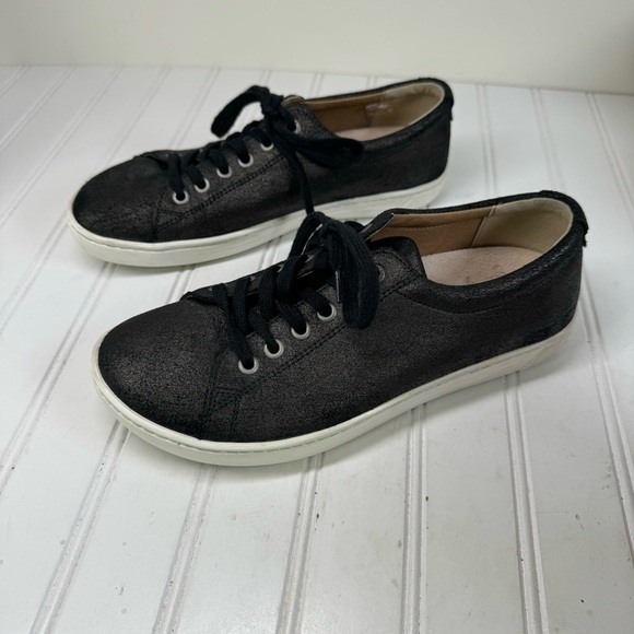 Birkenstock black shimmer leather sneakers - Picture 4 of 10